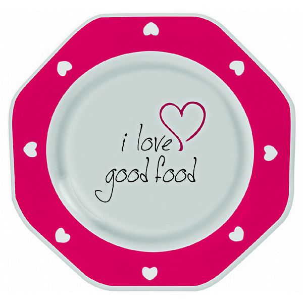 Prato para sobremesa Love em Melamine-20cm