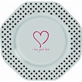 Prato Raso Love em Melamine-28cm
