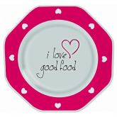 Prato para sobremesa Love em Melamine-20cm