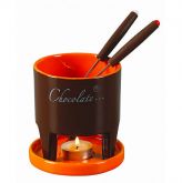 Jogo Fondue Red Love c/tigela e suporte em porcelana